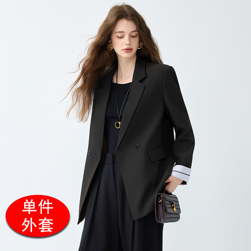 咖啡色休闲百搭西装外套女春秋季2025新款设计感廓形宽松西服上衣|undefined