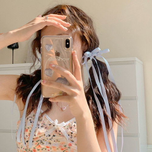 Girl's ribbon braided hair clip Internet celebrity sweet and cool duckbill clip double ponytail hair band ballet fashion aesthetic hair accessories