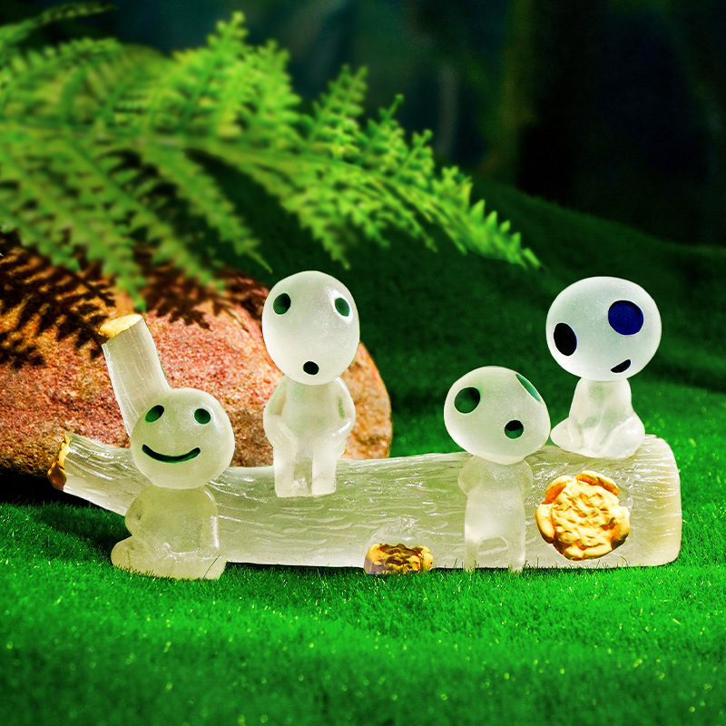 Adornos de resina para acuarios, micropaisaje de musgo, pequeño tronco de árbol luminoso, decoración de jardín para pasteles, escena DIY