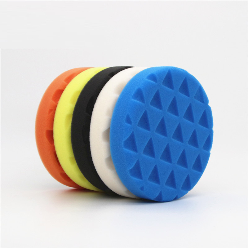 厂家供应30mm曼泽纳三角款抛光轮羊毛抛光轮自粘海绵打磨盘