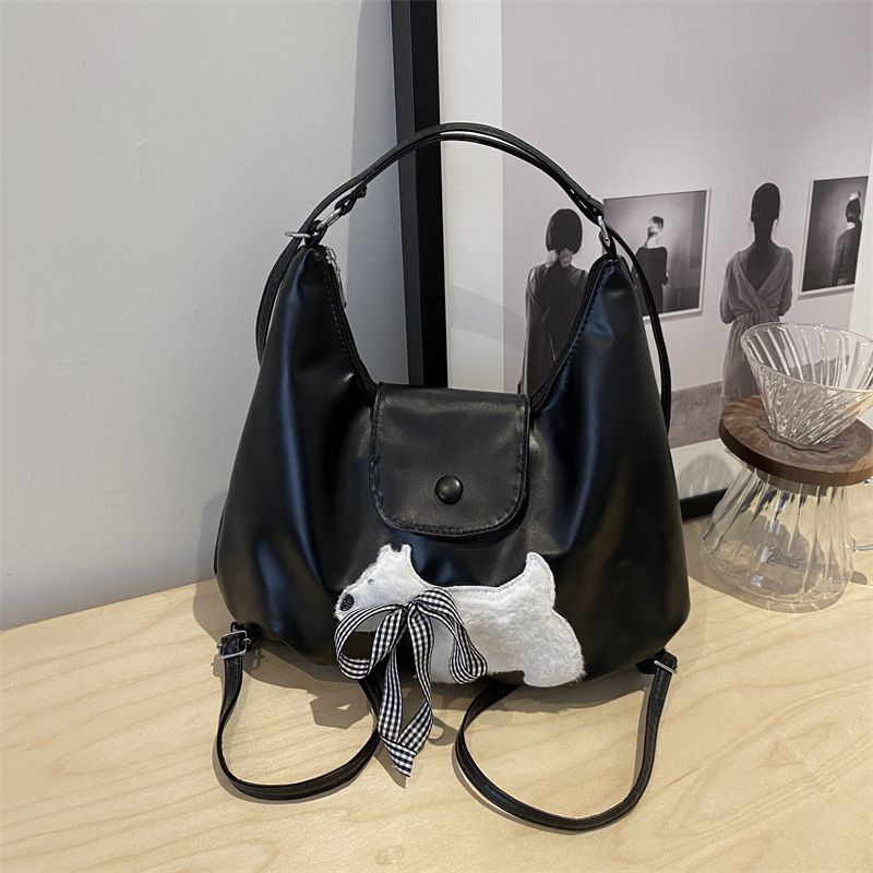 Niche Zhong Tote bolso para mujeres 2024 nuevo estilo coreano lindo perro estilo académico mochila mochila de hombro de gran capacidad