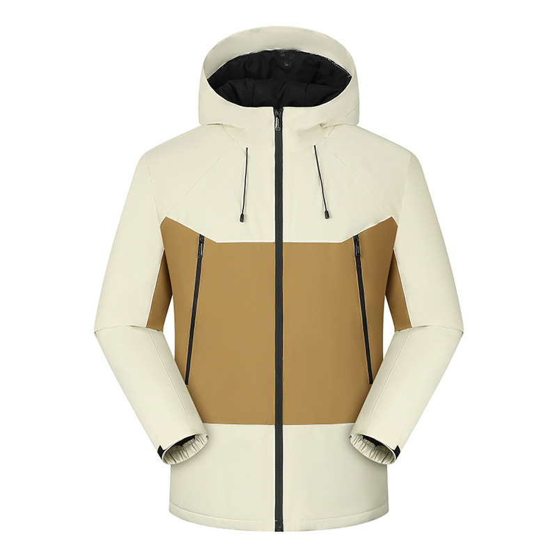 Primavera y otoño una sola capa de algodón con capuchón de asalto ropa de invierno personalizada ropa de trabajo al aire libre impermeable LOGO impresa