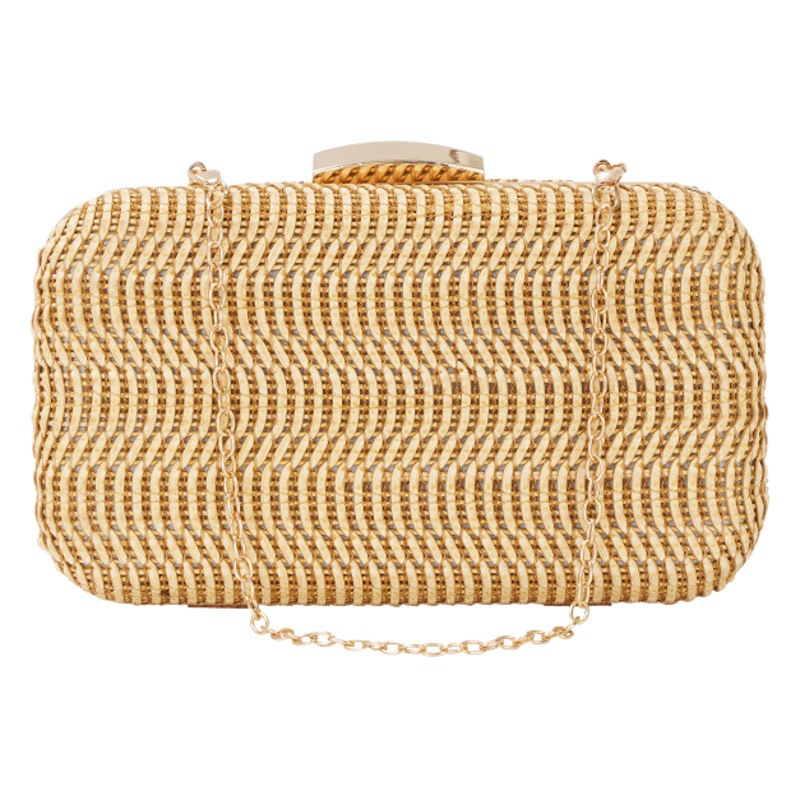 Las mujeres del verano de la manera de LA PU tejida bolsa de embrague Nueva Alta Sentido solo hombro mano llevar bolsa de cadena transfronteriza especial