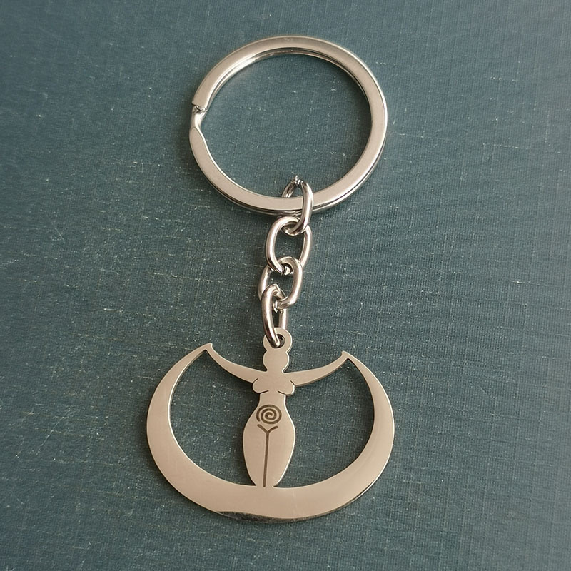 Exotic Yoga Gymnastics Moon Pendant Necklace for Women