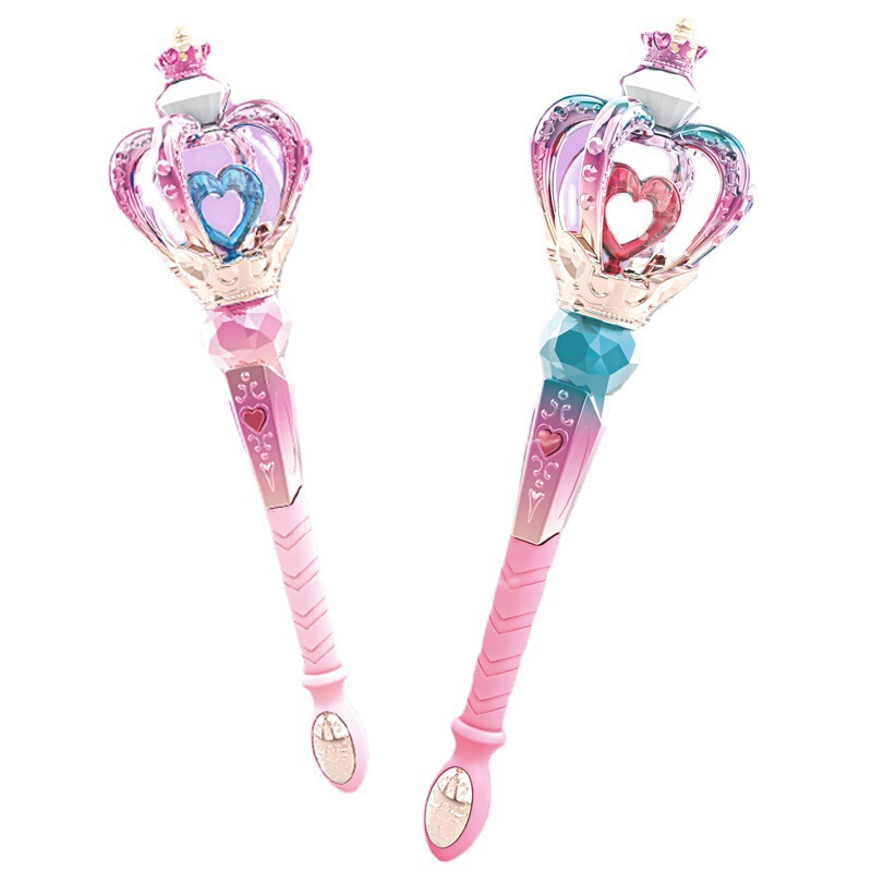 Foreign Trade Cross-Border Children's Magic Fairy Wand Dreamy Rotating Magic Wand Luminous Music Queen Scepter Girl Toy Foreign Trade Cross-Border Children's Magic Fairy Wand Dreamy Rotating Magic Wand Luminous Music Queen Scepter Girl Toy