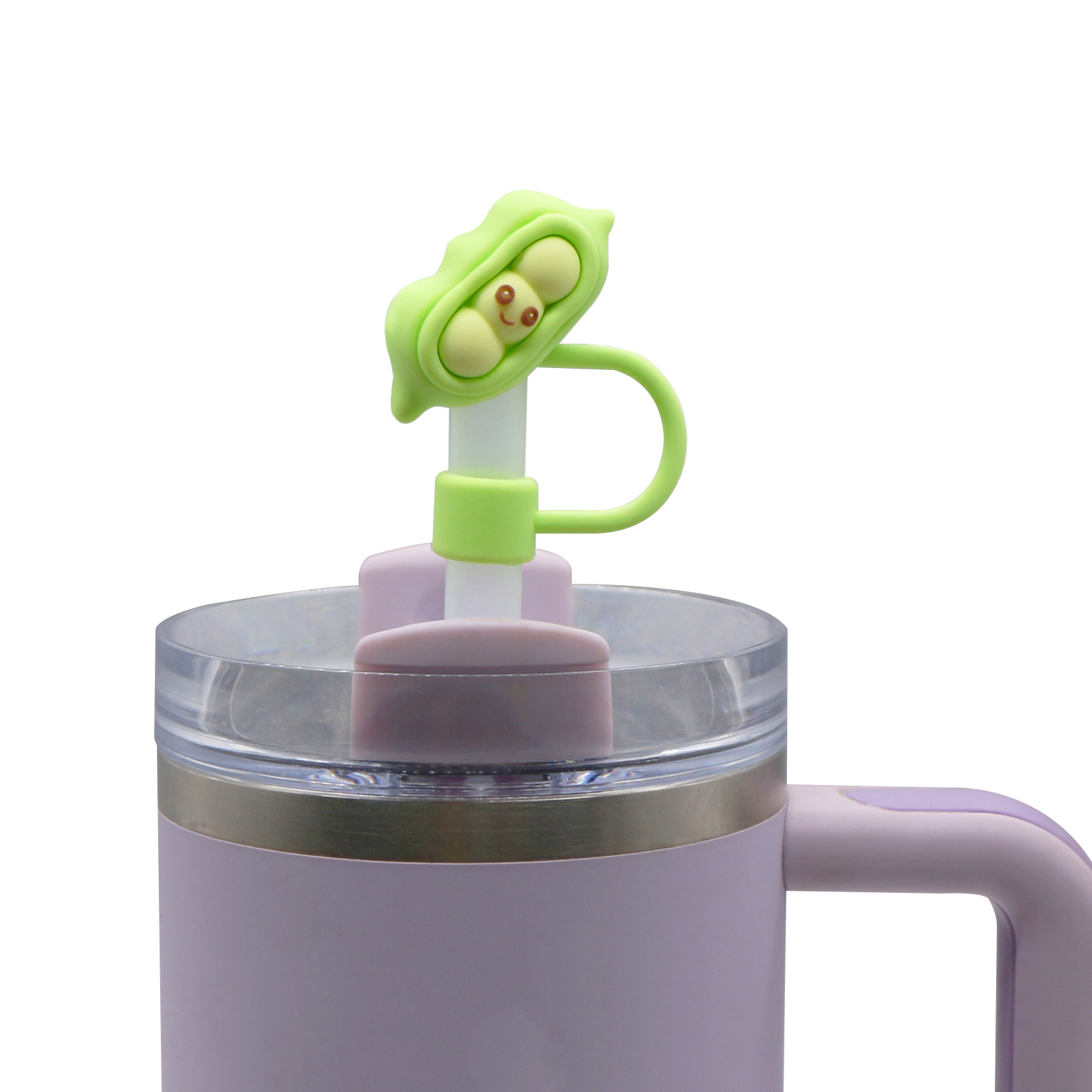 Nuevo producto Transfronterizo Amazon 8-10mm grado de protección ambiental tapa de pajita de PVC cubierta protectora de tubo a prueba de polvo de dibujos animados tridimensional