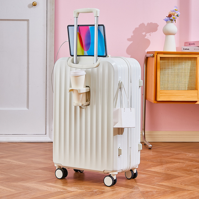 Nueva maleta multifuncional de explosión de fuego con ruedas universales de 20 pulgadas de alto valor de cara, caja de tracción de contraseña de embarque, maleta de cuero