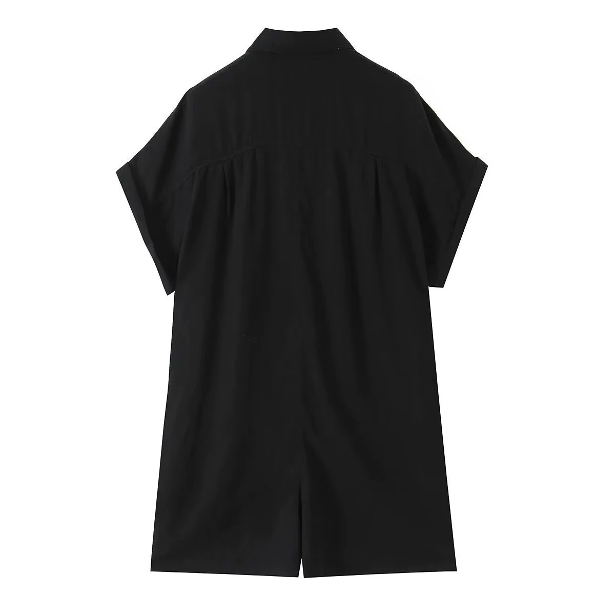 Комбинезон (Myst&Za) женский летний casual с лацканом, карманами и драпировкой