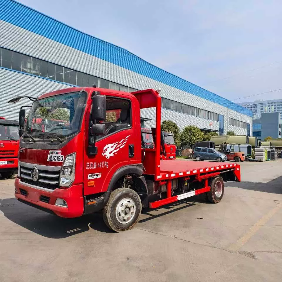 重汽王牌蓝牌平板运输车 不超重平板车 挖掘机平板拖车运输车价格