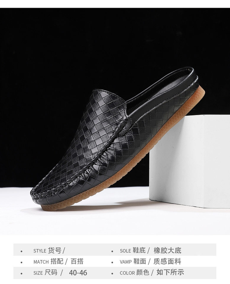 Dép sandal nam da bò bít mũi kiểu xỏ ngón thoáng khí mùa hè — 8067 màu cam, 8067 màu vàng kim, 8067 màu xanh dương, 8067 màu đen chi tiết 4