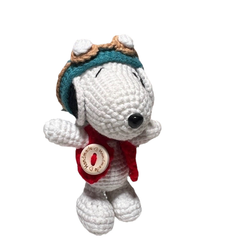 Muñecas creativas de dibujos animados tejidas a mano gancho de lana colgante Snoop super lindo animado colgante hecho a mano productos terminados