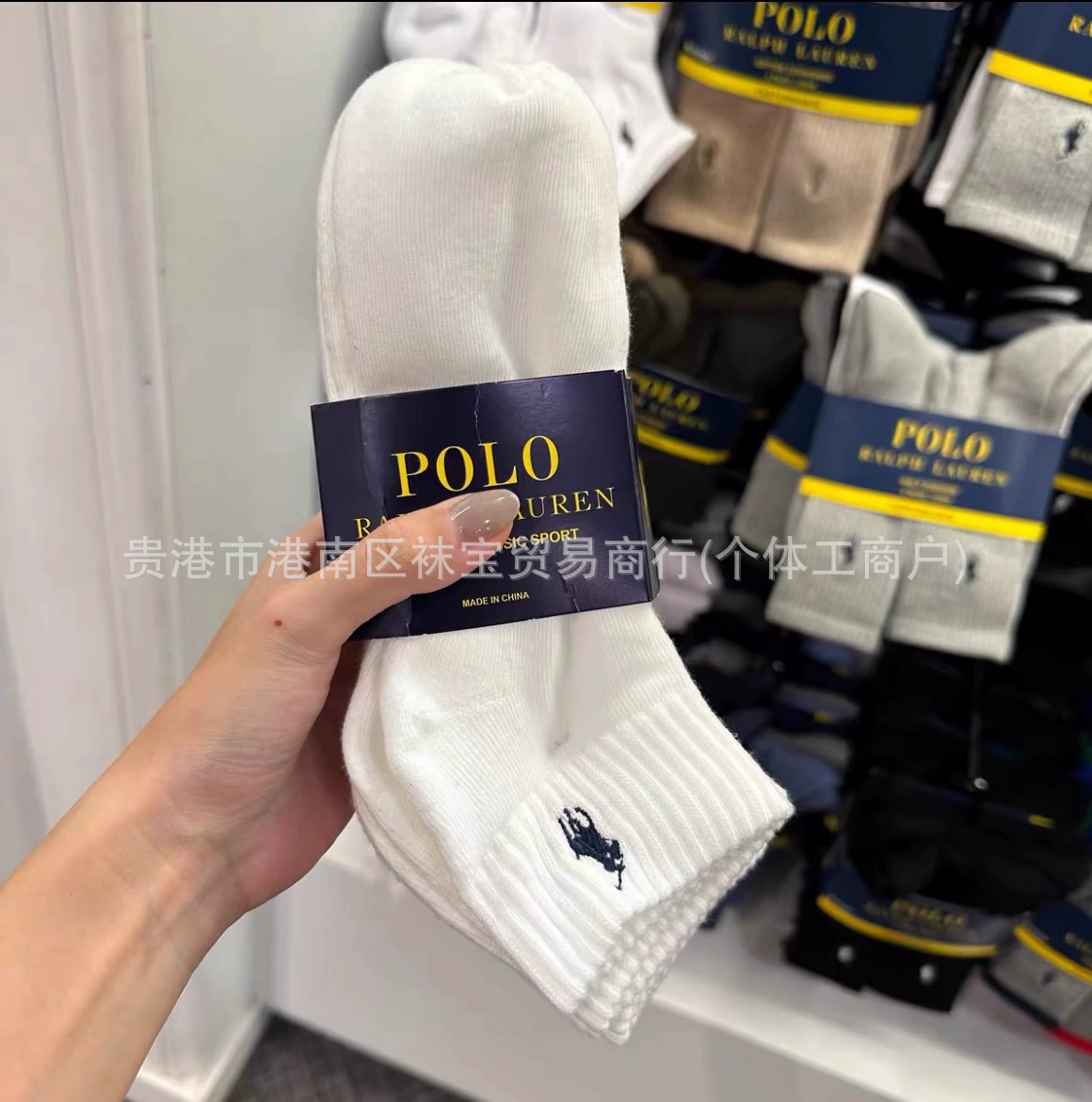 Носки Ralph Lauren средней длины, с вышивкой, стиль для досуга, единый размер, хлопковая смесь