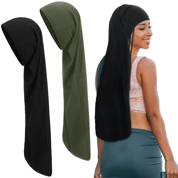 Amazon's Best-Selling Long Elastic Hair Band Cap, Satin Sleep Cap, Long Hair Care Hat