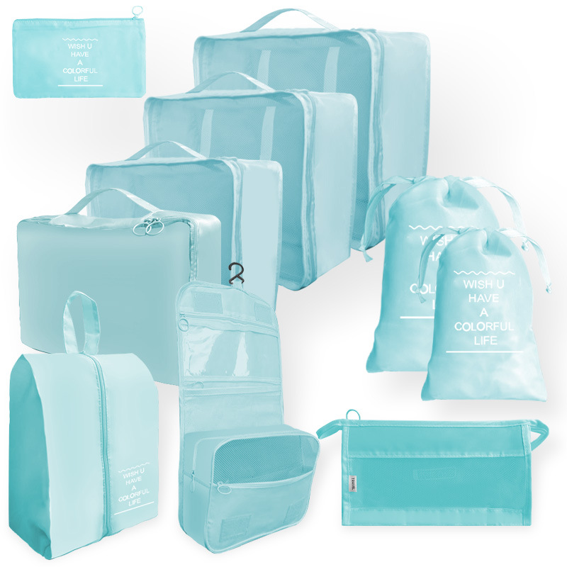 Bolsa de almacenamiento de viaje traje de seis piezas de siete piezas de ocho piezas plegable bolsa de lavado bolsa de almacenamiento de ropa bolsa de viaje con cordón