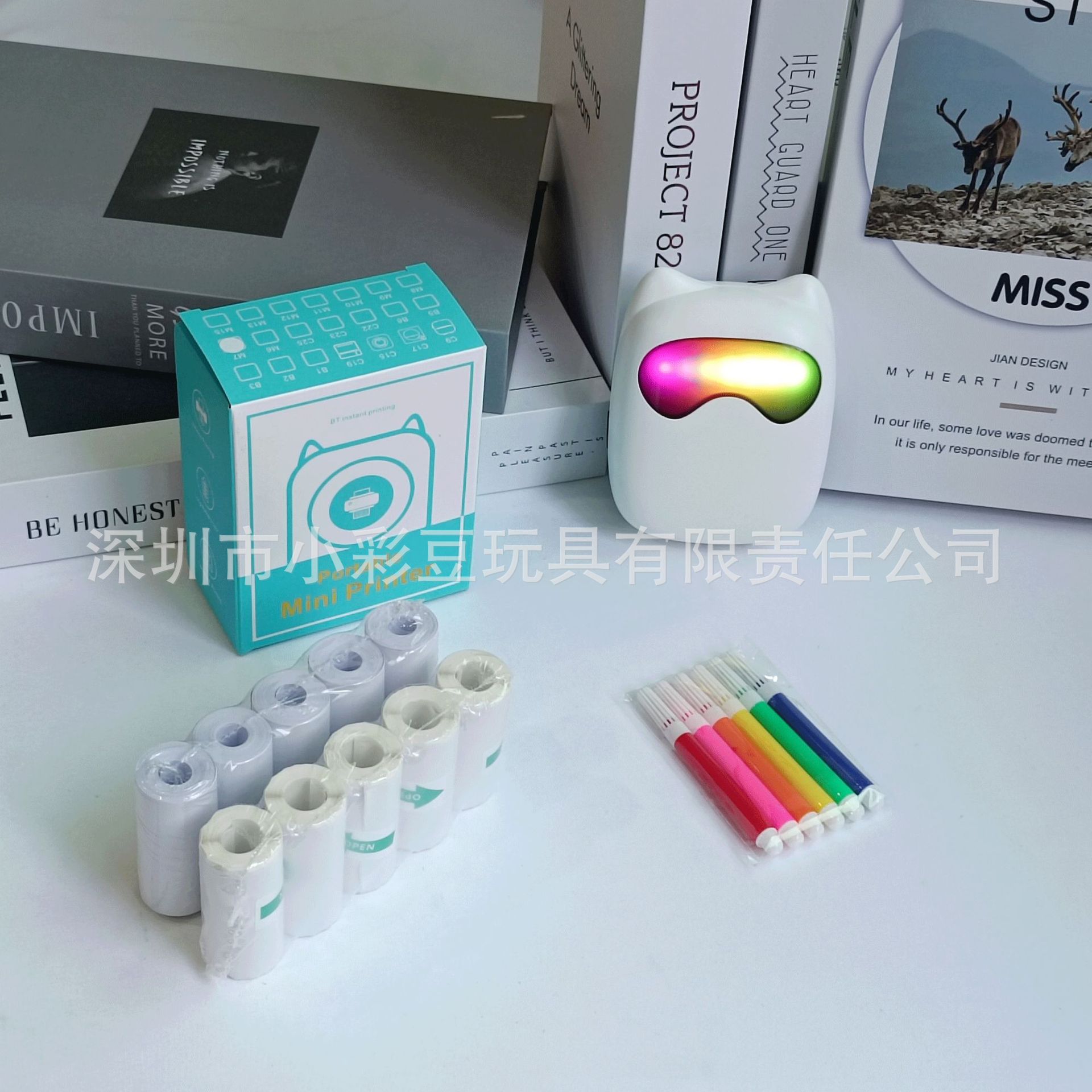 M7 흰색 + 감열지 5개 + 접착지 5개 + 색펜