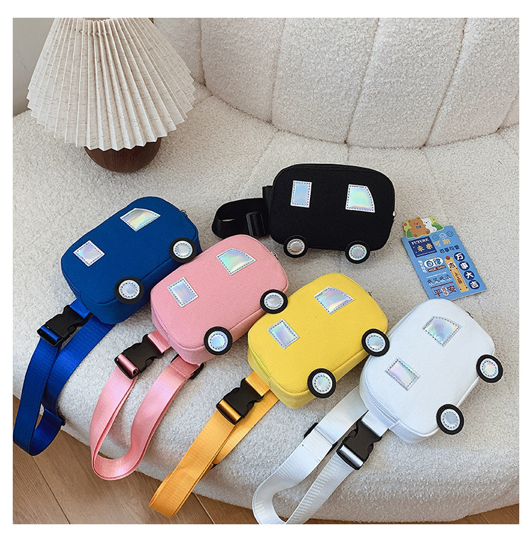 Niños Lienzo Color Sólido Lindo Hilo De Coser Cuadrado Cremallera Bolsas De Hombro display picture 25