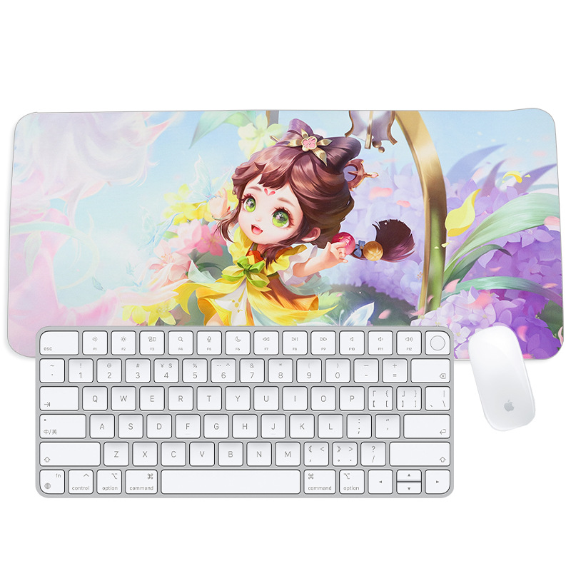 Juego de dos dimensiones de gran tamaño alfombrilla de ratón engrosada de goma de dibujos animados teclado pad ordenador pad niños Mesa pad grande e-sports