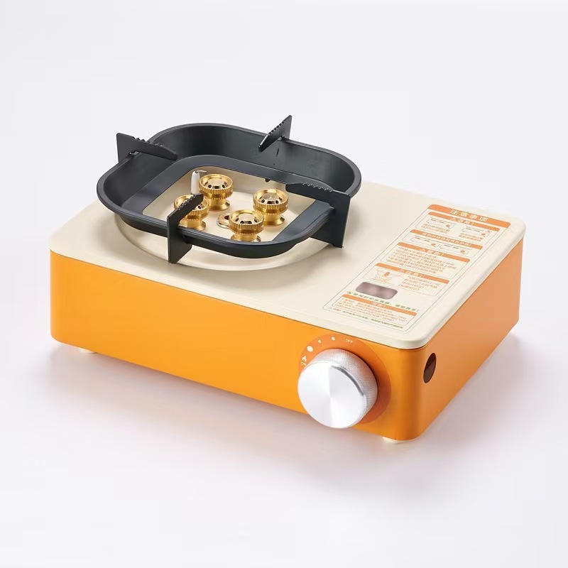 6000W High-Power Strong Flame Four-Burner Cassette Stove, New Model, High-Power Commercial Version, Portable, Multi-Use for Outdoor and Home Use