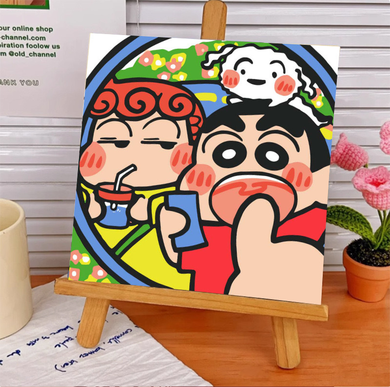 スポンジ・ボブ デジタル油絵 DIY 漫画アニメ 子供向け 手塗り装飾画 置物 環境に優しい|undefined