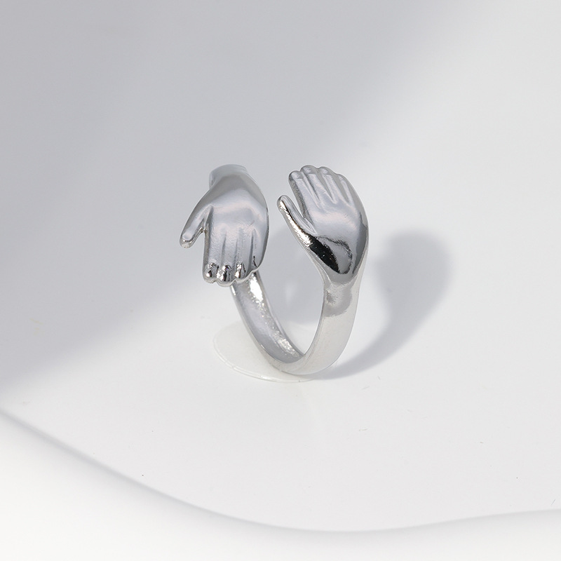 Fashion Palm Stainless Steel Open Ring 1 Piece