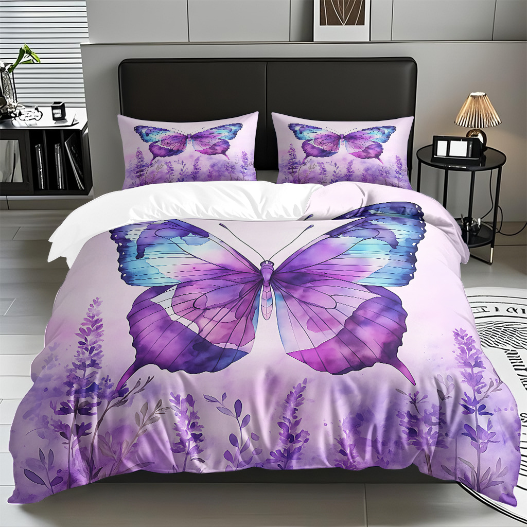 Butterfly series digital print edredón comercio electrónico transfronterizo preferido fuente fábrica adaptada modo TEMU / JIT