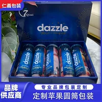 Производитель изготовленный на заказ пластиковый пвх фрукты яблочный цилиндр изготовленный на заказ прозрачный pet маленький яблочный маракуйя цилиндр для упаковки