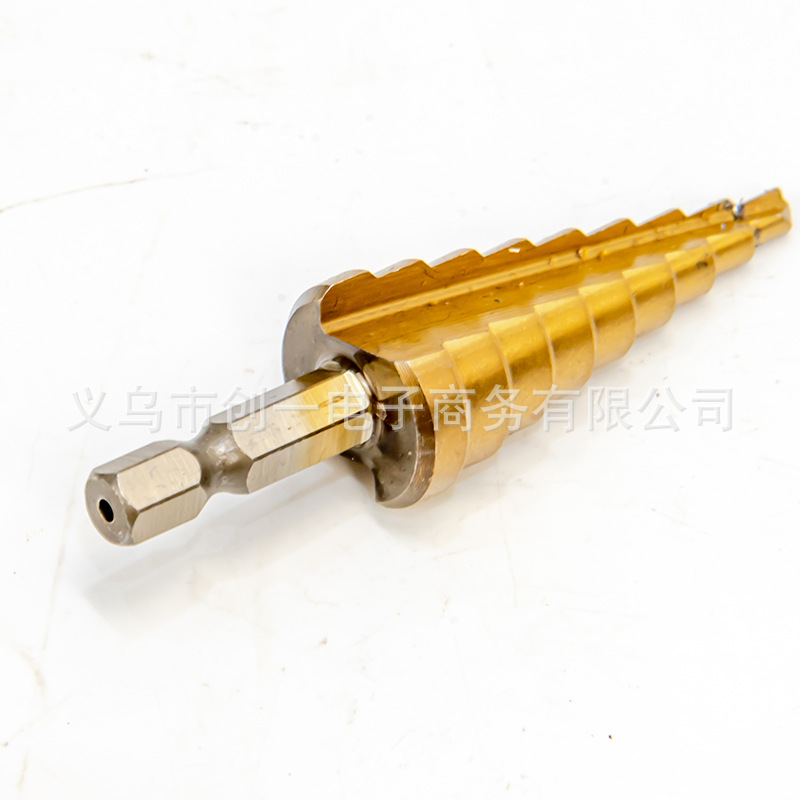 Pagoda broca de cobalto que contiene universal multifuncional de acero inoxidable artefacto especial escalera de metal escariado abridor de agujeros de alta dureza