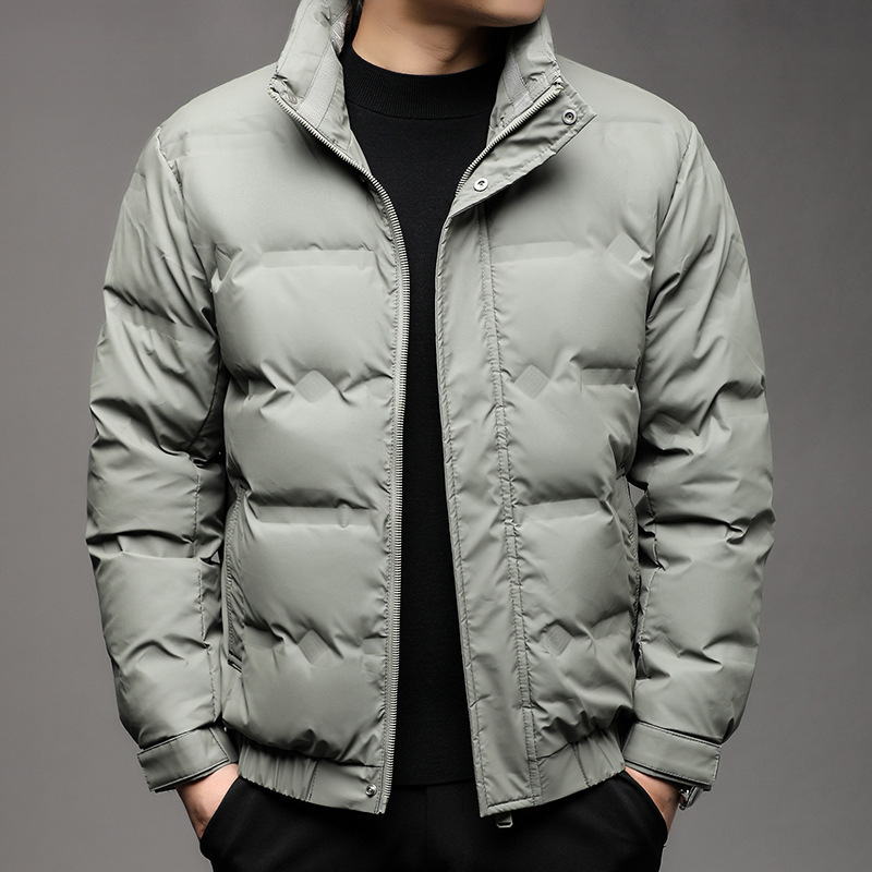 Cross-border winter men's down jacket collar new middle-aged short casual white duck down warm coat a generation of hair