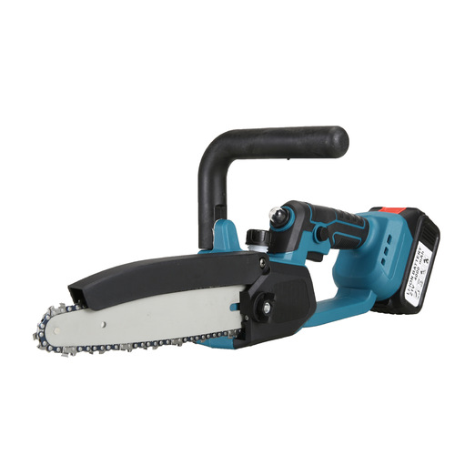 New 8-inch lithium battery electric chain saw rechargeable home garden pruning outdoor logging mini chainsaw