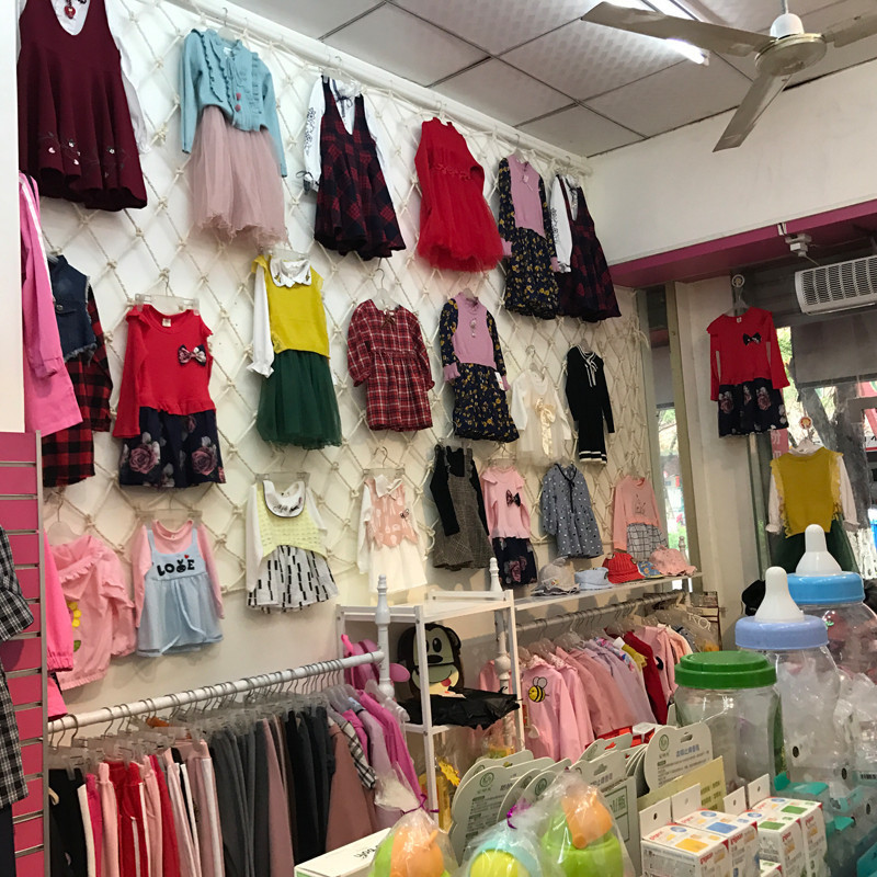 白色棉线网装饰网服装店挂衣网幼儿园楼梯网防护网绳网手工编织网