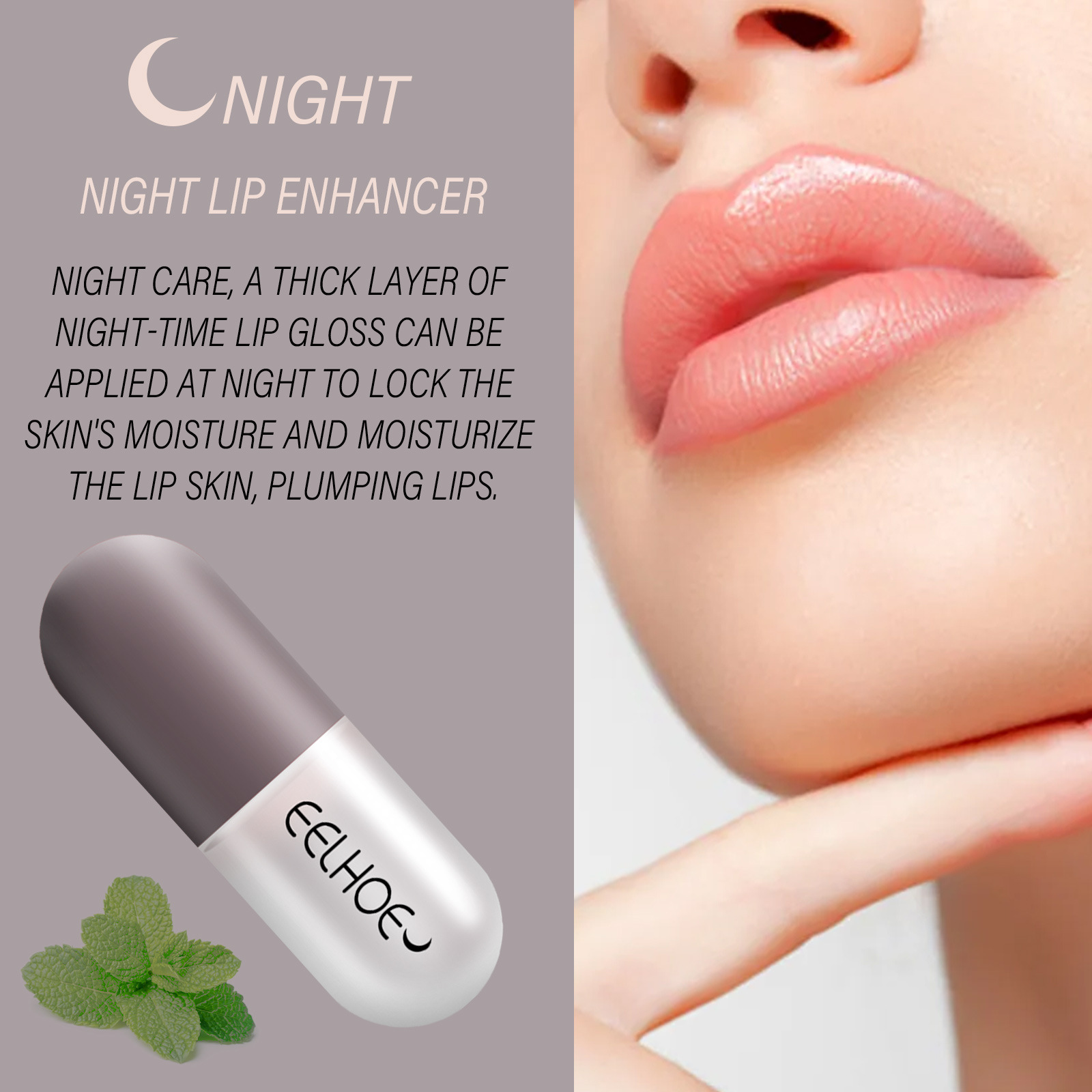 Die EELHOE Day Night Moisturizing Capsule spendet der Lippe Feuchtigkeit und erhöht die Elastizität und Fülle der Lippen_voghion.com
