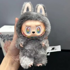 顶配高货】潮玩拉布布labubu3.0前方高能搪胶脸三代本我挂件