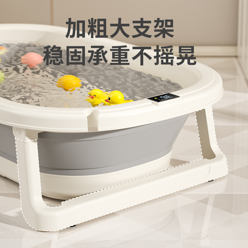 Baños plegables para bebés sensibles a la temperatura, bañeras para niños, bañeras para recién nacidos, niños en casa, bañeras para bebés