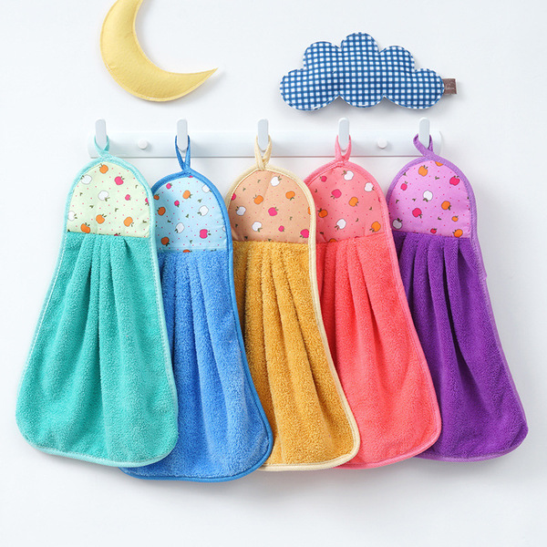 coral cartoon soft towel for home use