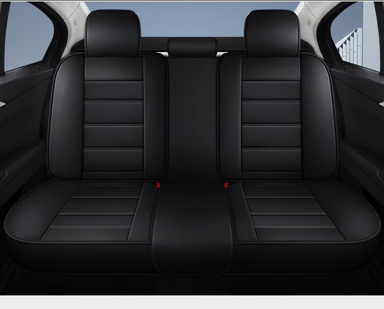 Summer Leather Car Seat Cushion, All-Season Universal Seat Pad, Full Surround Seat Cover, Nappa Leather Seat Cover, European and American Style