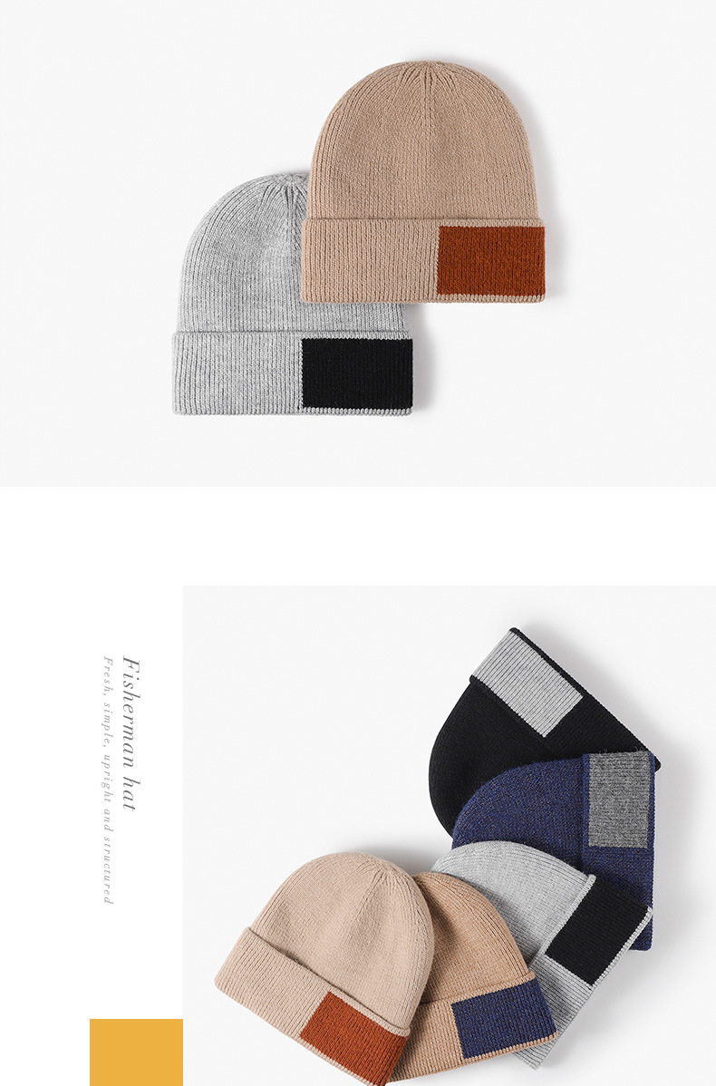 Winterwarme, dicke Fleece-Kältemütze für Herren, Outdoor-Ohrenschutz, Wollmütze im europäischen und amerikanischen Stil, vielseitige Strickmütze für Damen_voghion.com