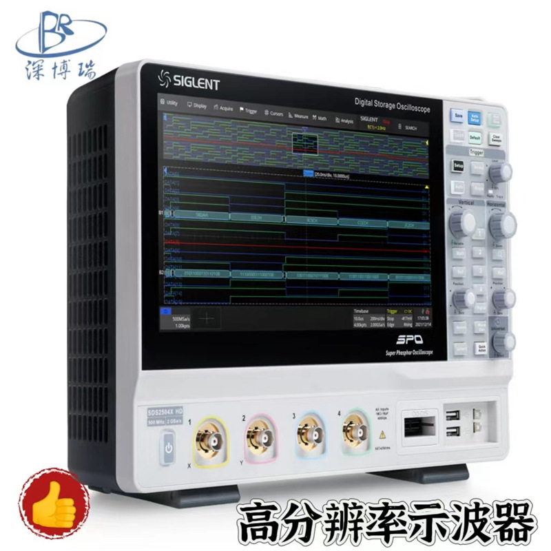 2 GSa/s鼎阳SDS2104X HD高分辨率数字示波器100 MHz宽带 通道4 +