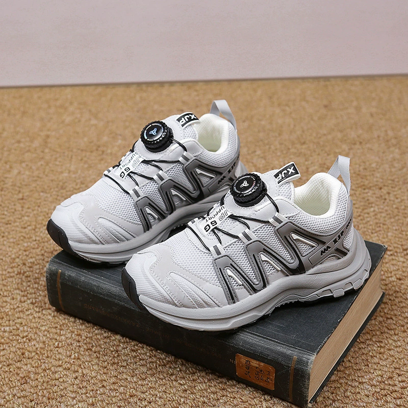 Детская обувь для детей 2024 осень новый стиль детская вращающаяся пряжка легкая спортивная обувь для мальчиков кроссовки для девочек кроссовки