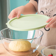 新しい家庭用透明ガラス洗面器、蓋付き、蓋付き洗面器、蓋付きガラスボウル、蓋付き洗面器、家庭用