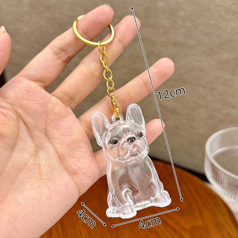 宠物毛发纪念钥匙扣可爱透明宠物狗毛发收纳盒创意钥匙扣挂件批发|undefined