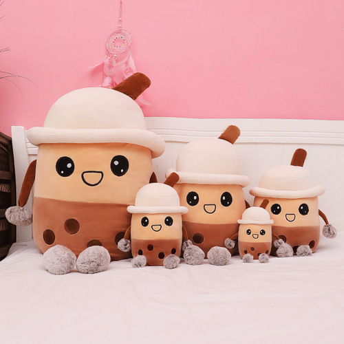 Cross-border Internet celebrity pearl milk tea cup doll doll pillow creative girls bed sleeping plush toy soft pillow