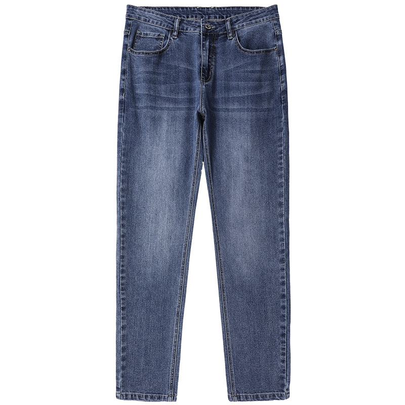 Men's jeans with three-dimensional slim fit and versatile casual straight leg pants_voghion.com