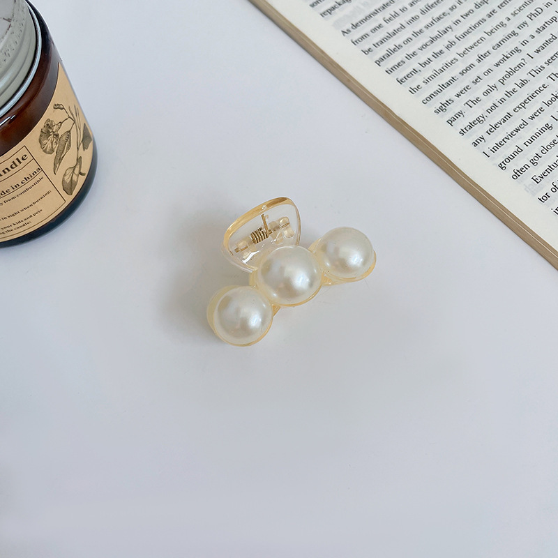 Accesorios para el cabello de pinza de tiburón de acrílico grande de Corea, clip de agarre para el cabello de disco simple, tocado de horquilla de cabeza femenina al por mayor