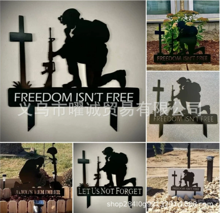 Трансграничный новый продукт Пасхальный Мемориал павших солдат металлическая акриловая табличка домашний сад двор наружное украшение