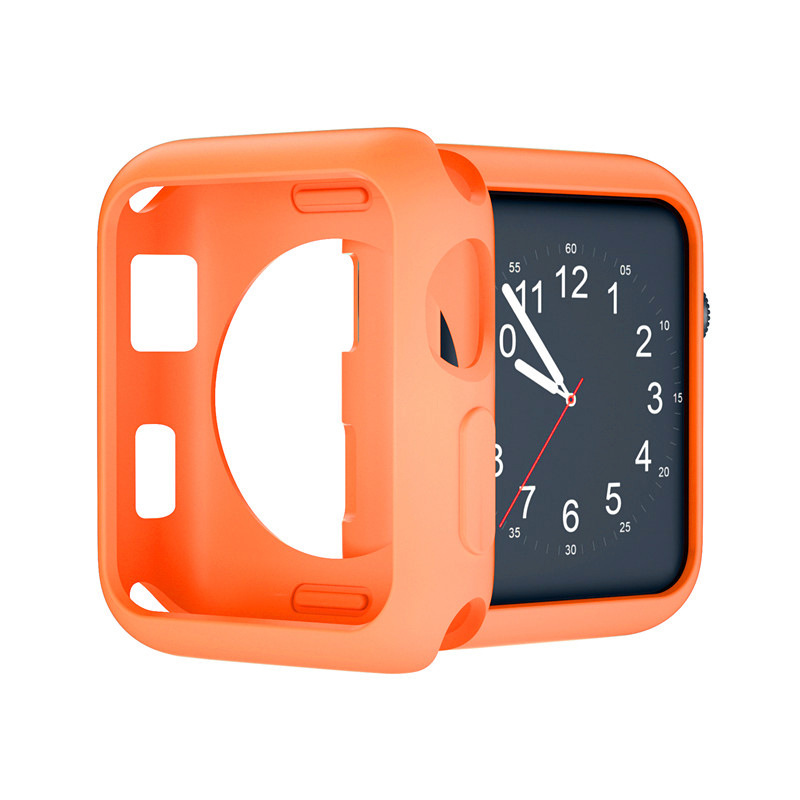 Adecuado para Apple Watch caso applewatch reloj TPU medio paquete cubierta protectora caramelo Shell en stock