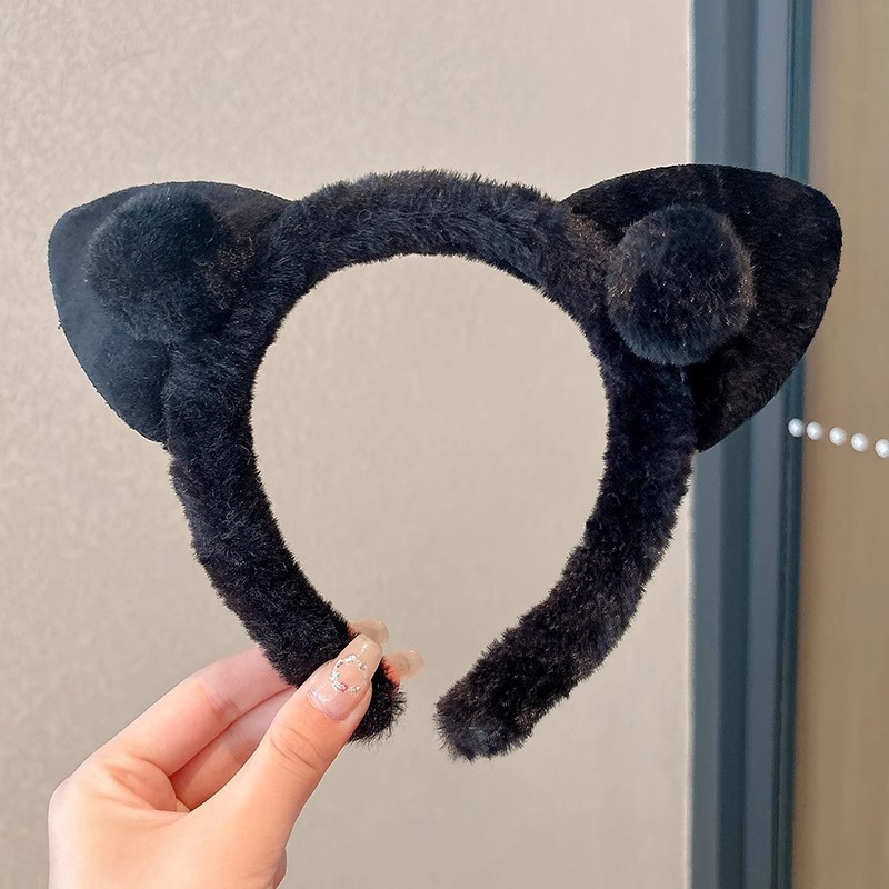 Otoño y invierno peluche bandeja de cabello lavado de la cara aplicación máscara especial de prensado bandeja de cabello paquete de cabello pato amarillo dibujos animados toque de cabello agujero de cabello