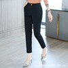 Slacks fat MM Show thin trousers Autumn new pattern Versatile Ninth pants fashion Trend Obesity Large Panties 9682