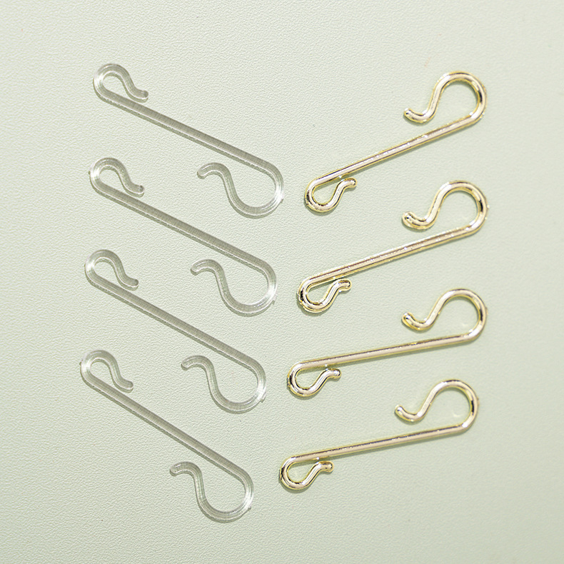 Christmas S Hook Pendant Christmas Tree Accessories Golden Hook Transparent Color Christmas S Hook Decoration_voghion.com