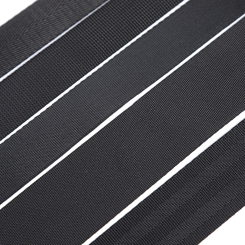 Fábrica de correos ex-postos imitación de nylon denso estampado herringbone cinturón de seguridad automotriz bolsa zapatos imitación de nylon cinturón
