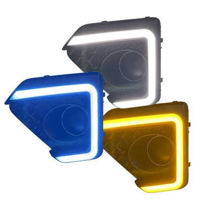 Suitable for 23-26 Models of Great Wall Poer, Commercial Poer-Specific Front Fog Lights Modified to Led Daytime Running Lights (Gündüz işıqları) - c-type-three-color-streamer-daytime-running-lights-one-price